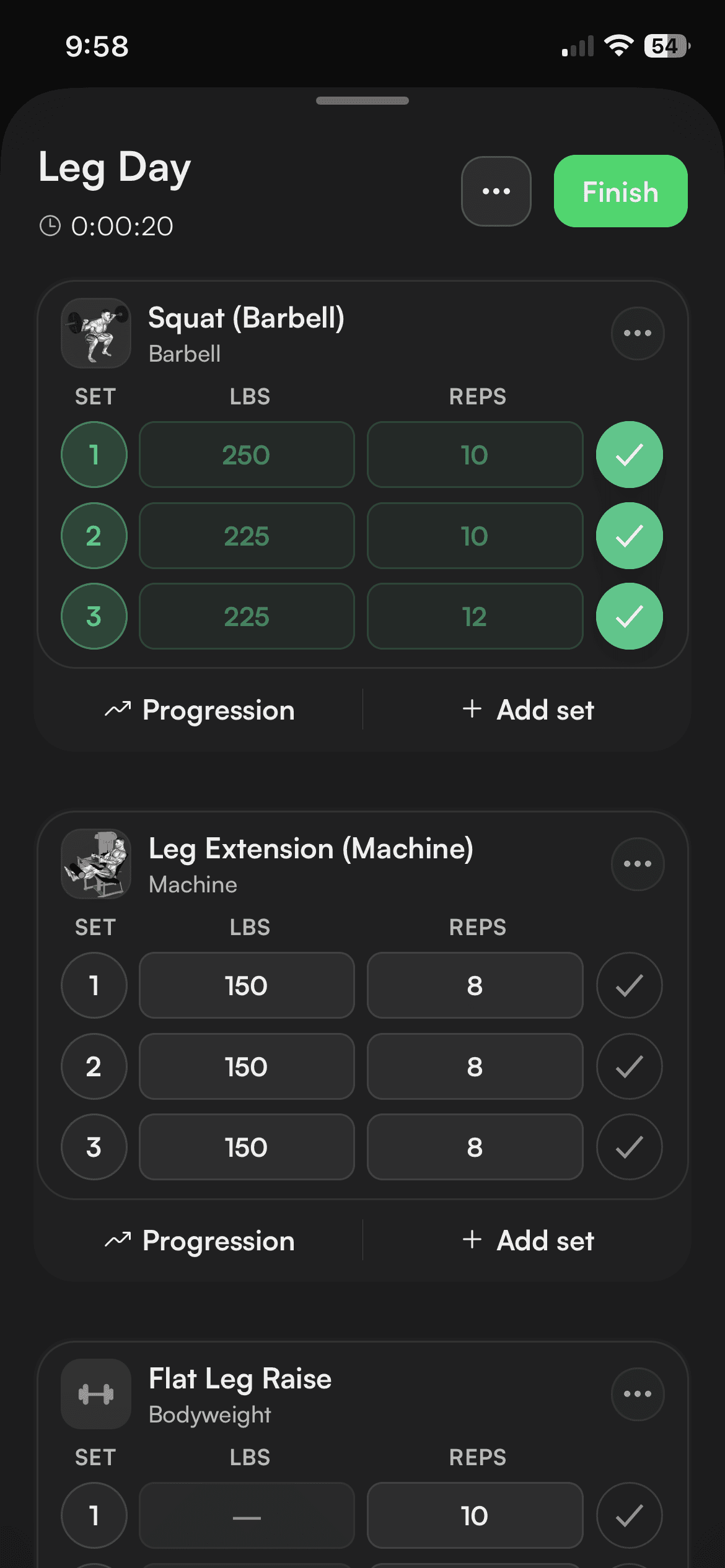 Fitness Kit workout tracking app screenshot